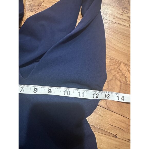 Lulus Navy Blue “Thinking Out Loud” Criss‑Cross Back Jumpsuit – Size M – New Wit - Picture 8 of 10